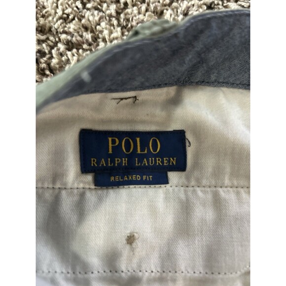 Polo Ralph Lauren Chino Shorts Men's 36 Relaxed Fit Olive Green Preppy - Picture 5 of 6